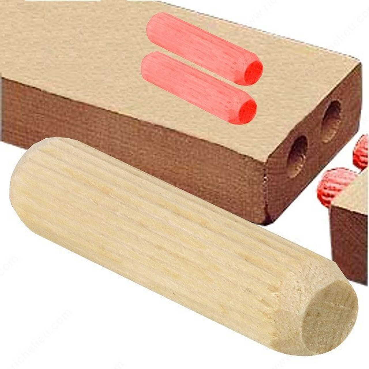 Wood Dowel, Fluted Choose Your Inch size per each