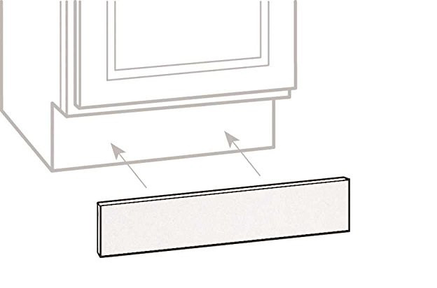 Wooden Cabinet Toe Kick Plate Choose your Thickness and length and material
