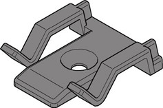 Servo-Drive Cable Clip, Self-Adhesive Back/Screw-On