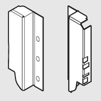 Tandembox Rear Fixing Bracket, For B Height Drawer Nickel, Pair