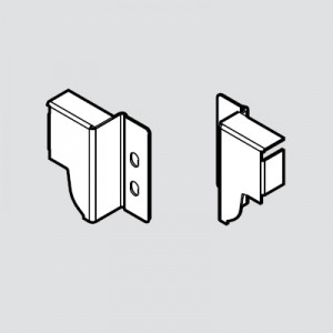 Tandembox Rear Fixing Bracket Gray, Pair