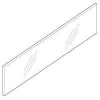 Tandembox Glass Design Element, Tempered & Frosted For 22" D Height Interior Roll Out Drawer, Pair