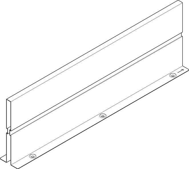 Orga-Line Inside Divider, For 22" Tandembox D Height Drawer, Stainless Steel
