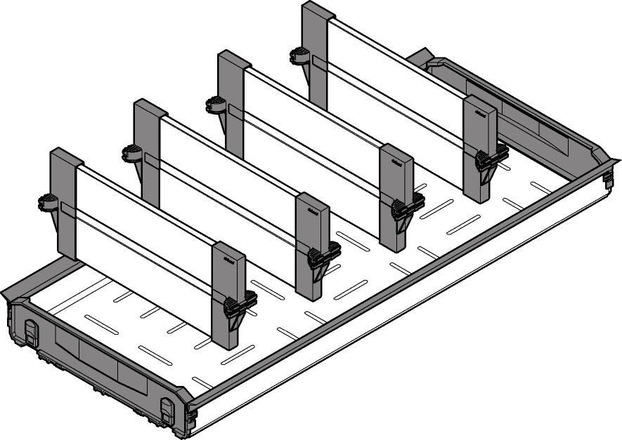 Orga-Line Bottle Storage Set, For 22" Tandembox Intivo D Height Drawer