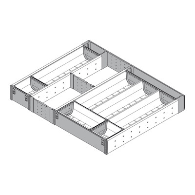 Orga-Line 4-Tier Special Application, For 21" Tandem Drawer, 15-3/4" To 16-1/2" Wide, Stainless Steel