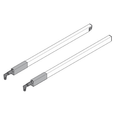 Tandembox Longside Gallery Rail Top Rail, For 18" Drawer, Adjustable, Inserta, R+L