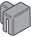 White Metabox Metafile Lateral Bracket,Cross Support For A Zrm.1100S, Nylon