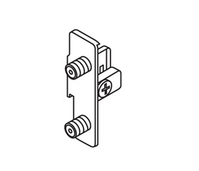 Metabox 320N Front Fixing Bracket, Press-In, Left, Steel