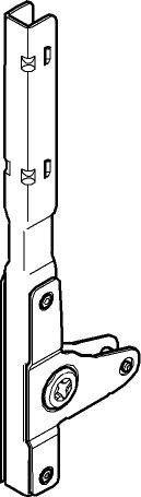 Tandembox Front Fixing Bracket, For D Height Drawer, Screw-On