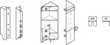 Tandembox Space Corner Set, For D Height Drawer