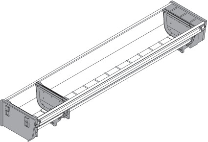 Orga-Line 1-Tier Cutlery Organizer Set, For 20" Tandembox Drawer, Stainless Steel