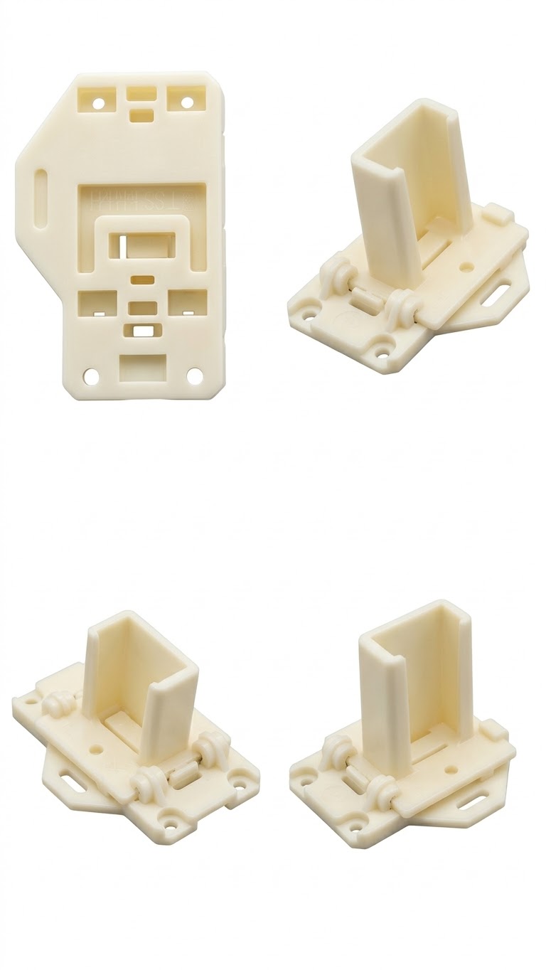 Grass Epoxy Slide Rear Mounting Sockets, Brackets, Mounting Brackets, Adjustable, White, Left GF6600LA