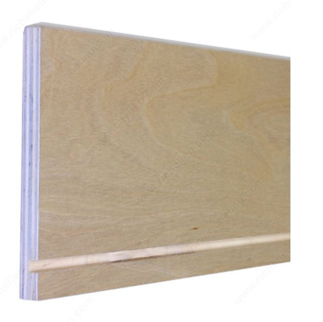 Plywood Drawer Side 1/2" Thick- Top Side EdgebandedBirch drawer side, pre-finished.96" Long Prefinished